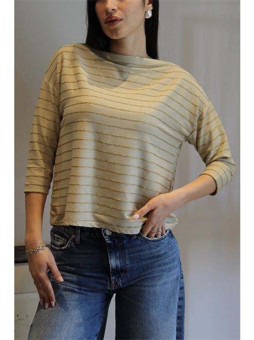 T-shirt riga lurex DIECI MINUTI | 192633